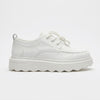 All-White Platform Lace-Up Shoes