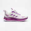 White & Purple Dial Closure Sneakers