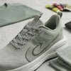 White & Sage Green Chunky Sneakers
