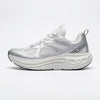 White & Silver Chunky Lace-Up Sneakers