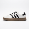 Ainuowi Samba style white black sneaker left side view white background