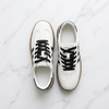 Ainuowi Samba white black flat lay white marble