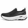 Skechers GoWalk Max Cushion Charcoal Black left side view white background