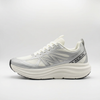 ACRUN white silver running shoe side view white background